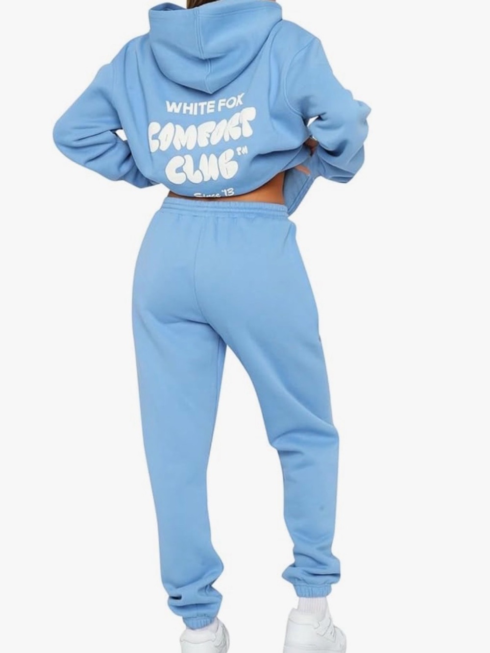White Fox Blue Comfort Club Hoodie